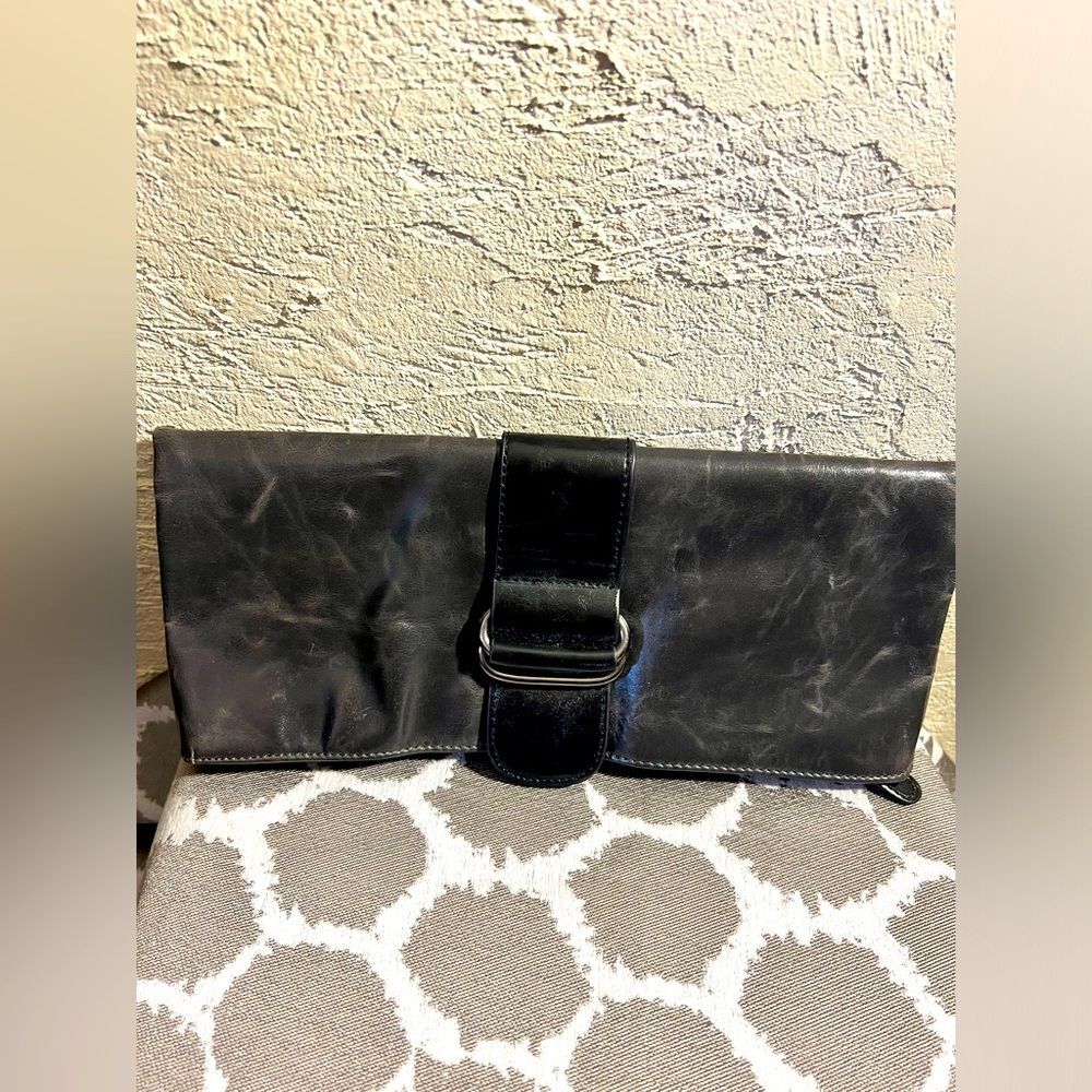 Black and grey clutch Shiraleah-Nordstrom- beautiful interior, vegan lthr.-great